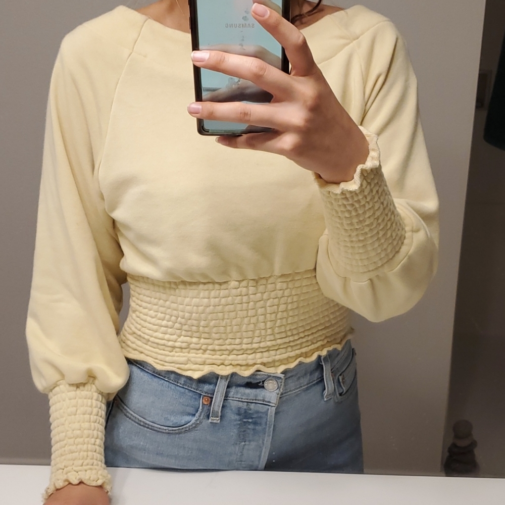Urban Outfitters Smocked Waist Sweatshirt